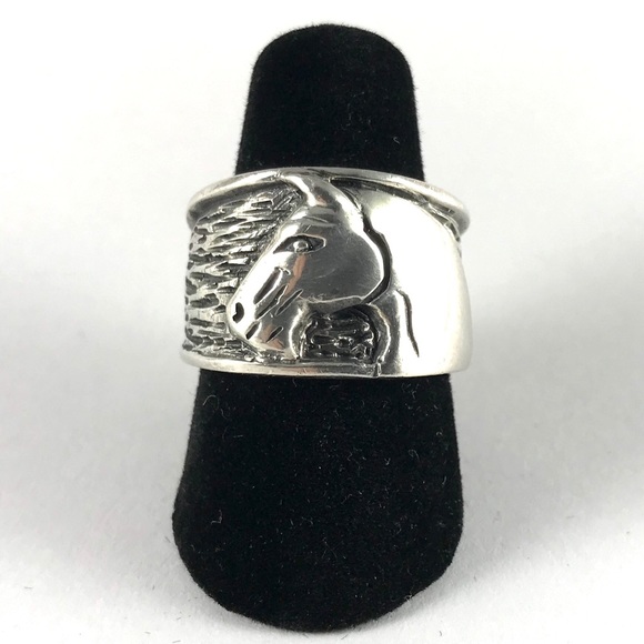 Silpada Jewelry - Silpada Sterling Silver horse head ring 6.25 R1460
